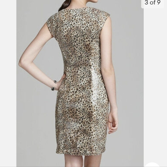 Sue Wong Leopard Sequin Cocktail Dress - Picture 3 of 14